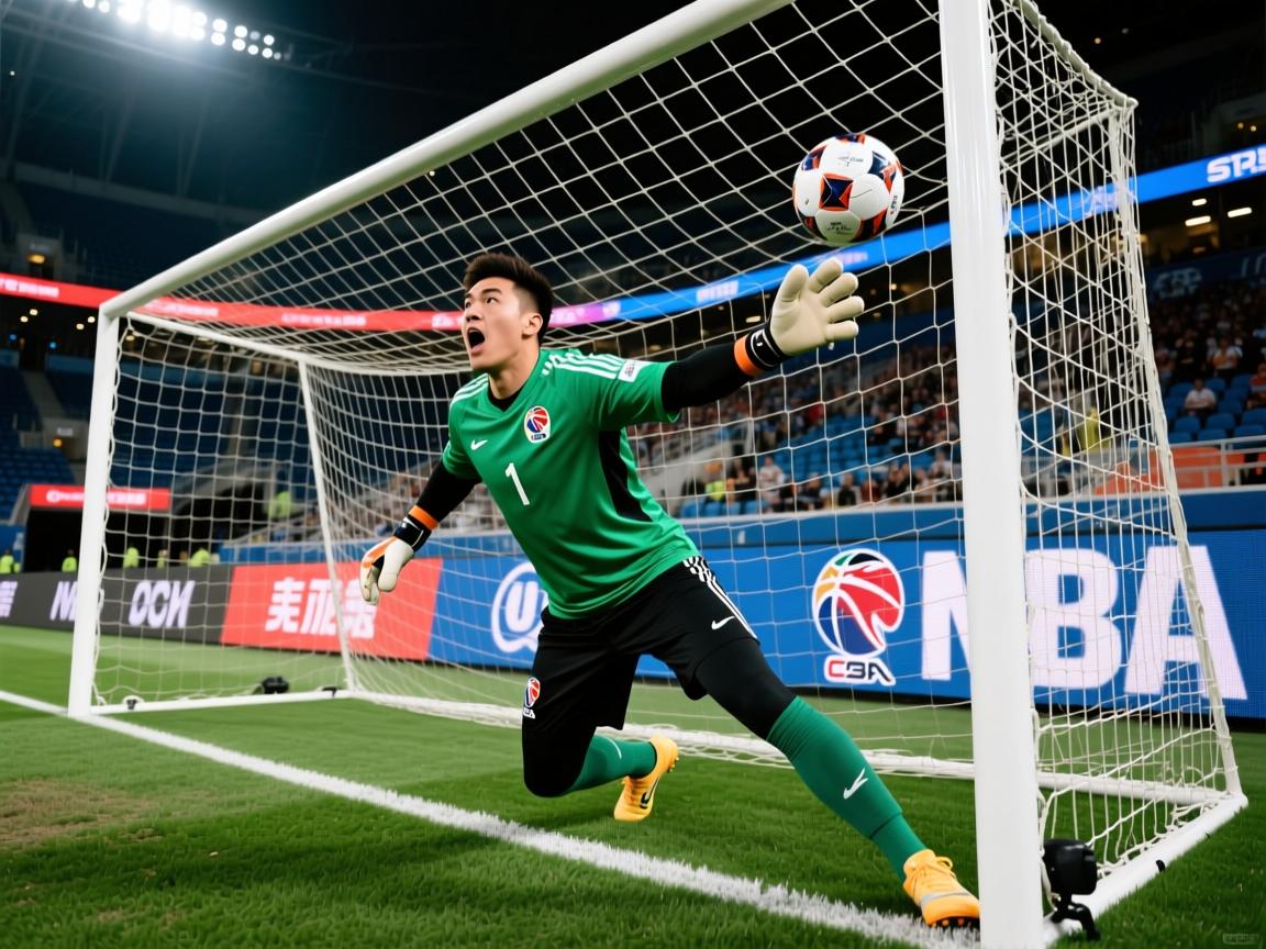 守门员神勇抱住球门不失一席